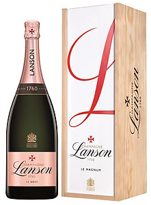 Lanson Le Rose NV Magnum (1.5 ltr) in Wood Box 