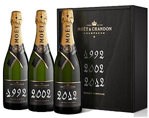 Moet & Chandon Grand Vintage Trilogy (1992, 2002, 2012) 3 x 75cl