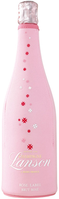 Lanson Rose Label NV 75cl in Sparkling Neoprene Jacket