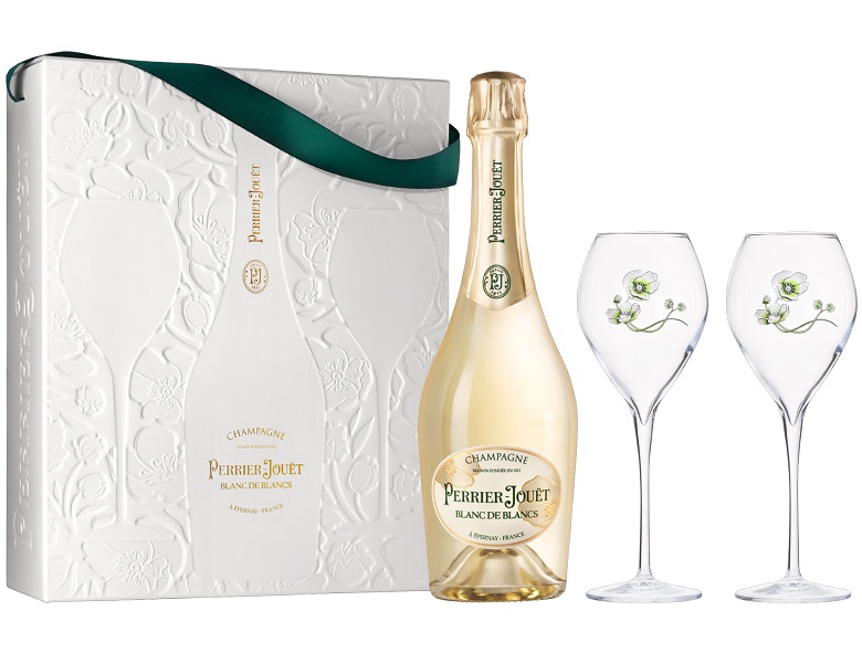 Perrier-Jouet Blanc de Blancs NV 75cl + 2 Glasses Set