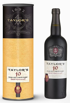 Taylors 10 Year Old Tawny Port 75cl in Gift Tube