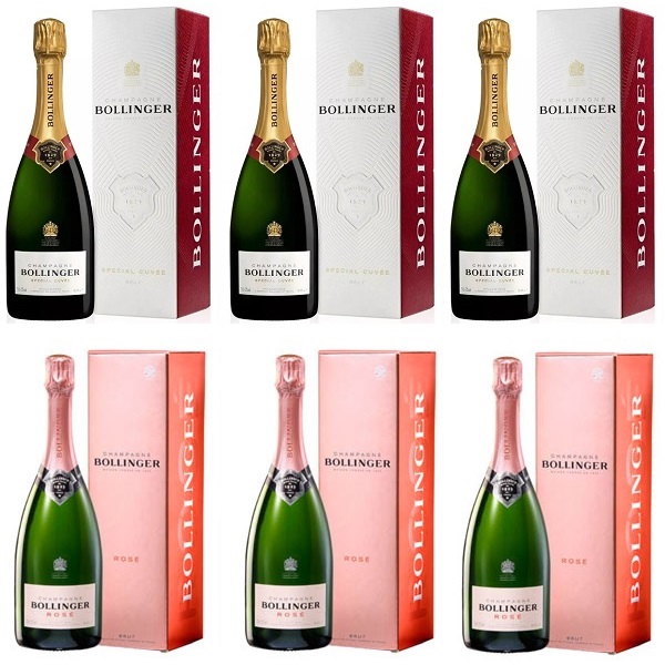 Bollinger Champagne NV Mixed Case (6 x 75cl)