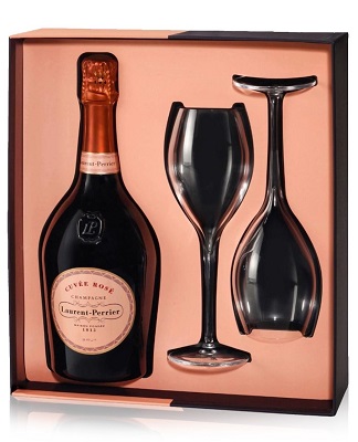 Laurent-Perrier Cuvée Rosé 75cl + 2 Glasses Set